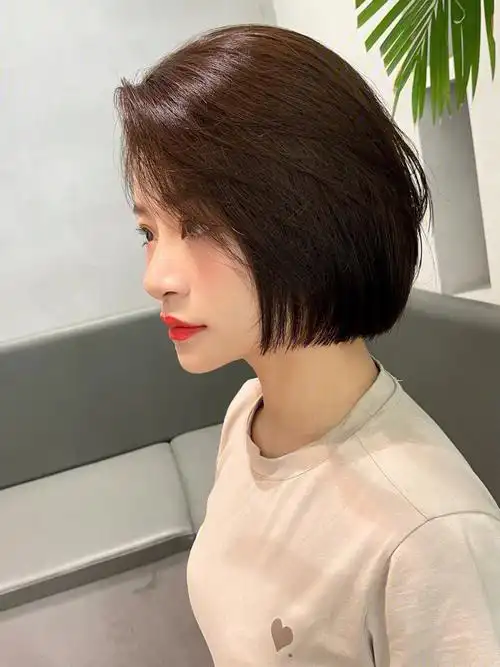 超显气质黑茶色短发