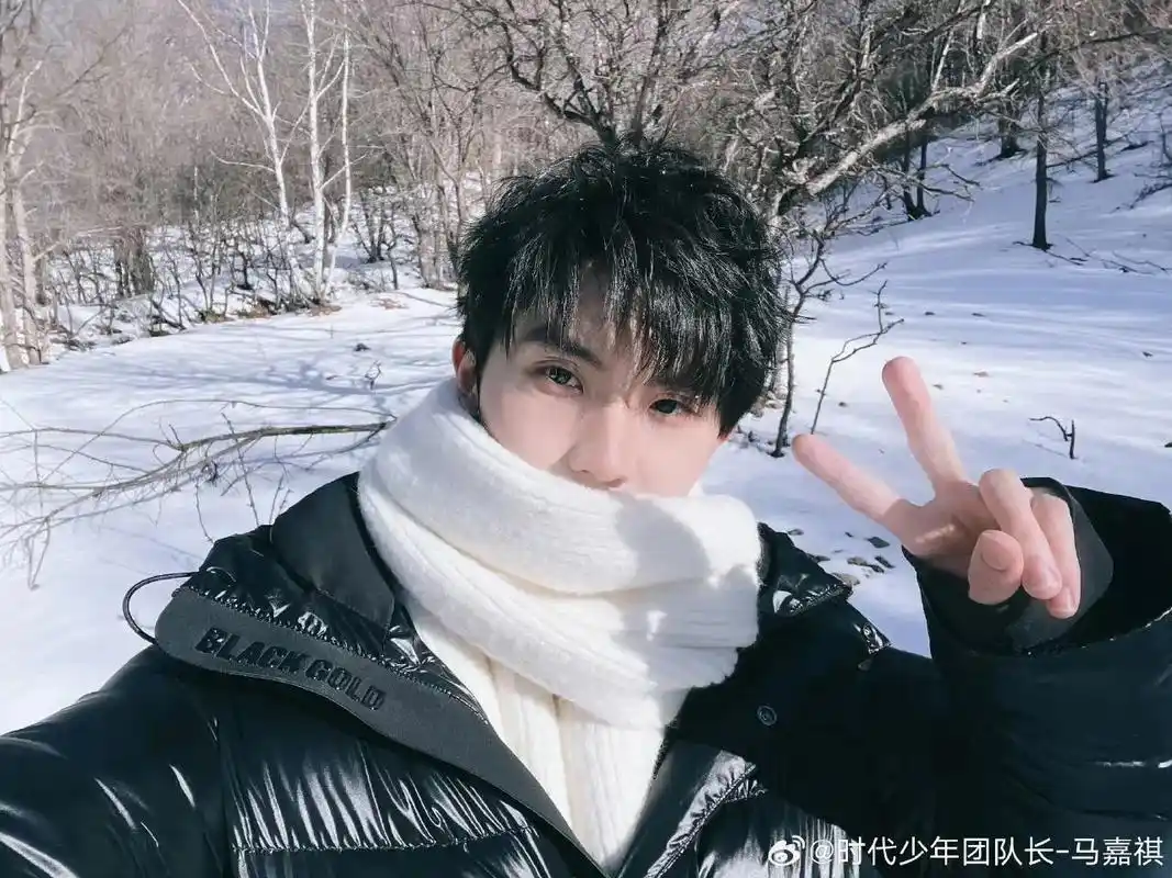 雪地里的两个可爱乖宝0606#tfboys #马嘉祺 #张真 - 抖音