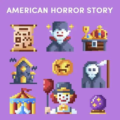 给炎热的夏天增加点凉意恐怖元素像素画