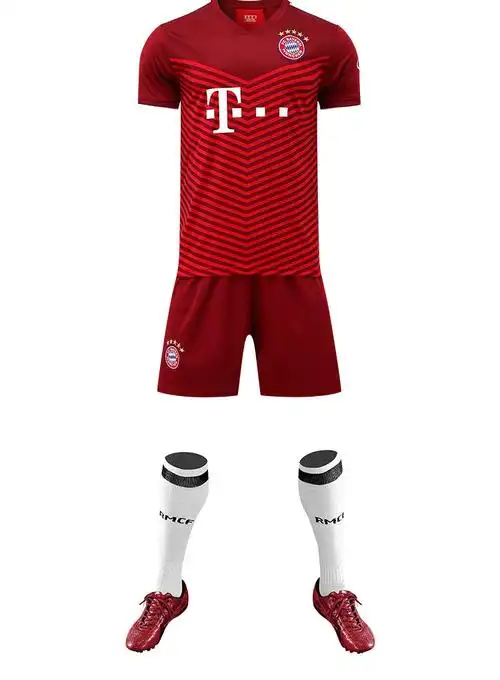 2122拜仁红色主场9号莱万球衣套装25号穆勒10号萨内足球服