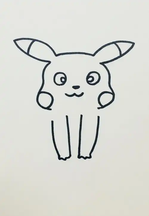 每天一张简笔画比卡丘内含详细步骤
