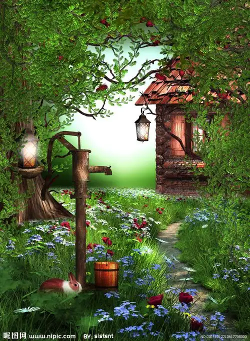 童话背景 风景漫画