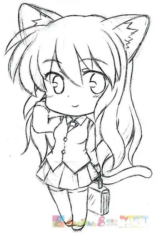 q版图片简笔画萌 简笔画 q版人物 呆萌 卡通 点点兔 喜欢就请关注文文