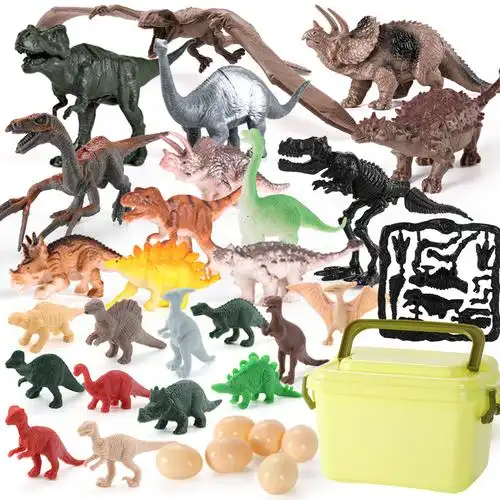 育儿宝儿童恐龙玩具 恐龙套装塑料动物模型霸王龙野生动物模型