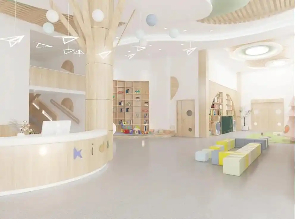 广西玉林地区两千平幼儿园整体设计效果展示 - 抖音