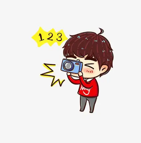 手绘/卡通 卡通元素 > 正在拍照的小男孩 收藏 [声明] 觅元素所有素材