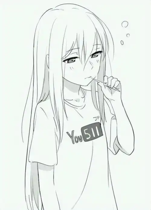 素描动漫风格的女孩图纸27张