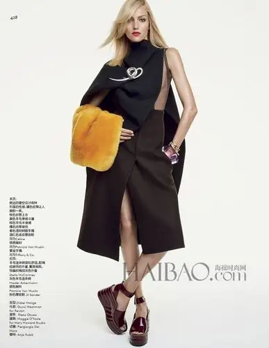 《vogue服饰与美容》2014年10月刊时尚大片 模特:anja rubik 摄影师