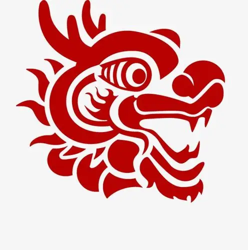 中国龙 龙 龙头 龙王 剪纸