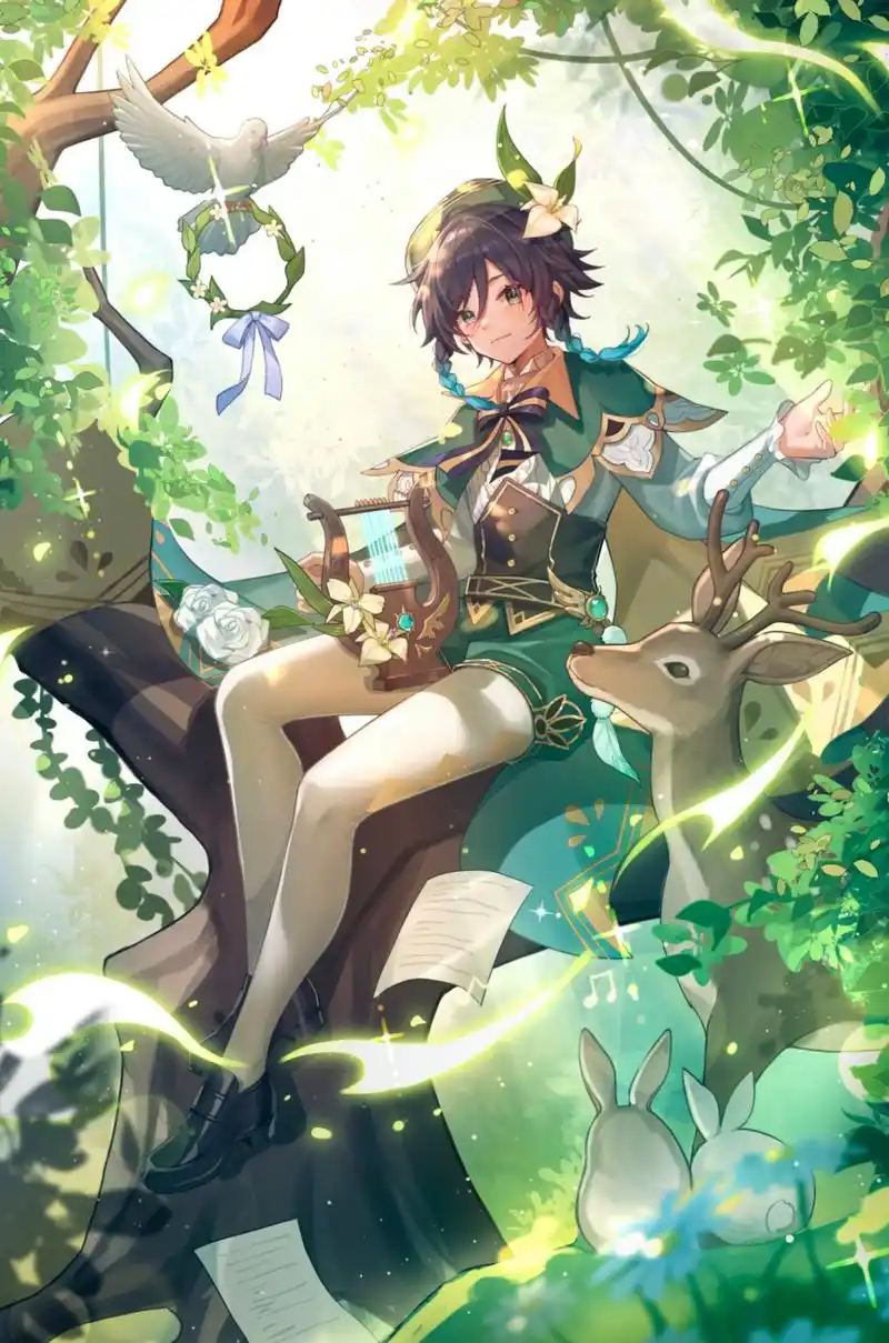 《原神》温迪同人图分享,作者米游社:阿稳同学.#原神