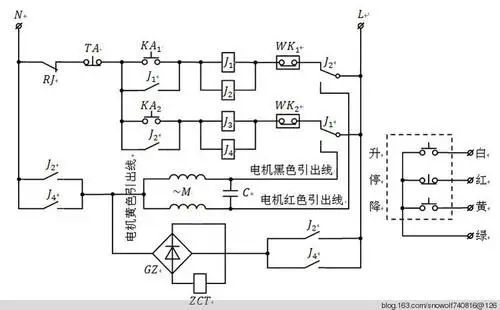 卷帘门开关接线图【相关词_电动卷帘门电机接线图卷帘门电机原理图
