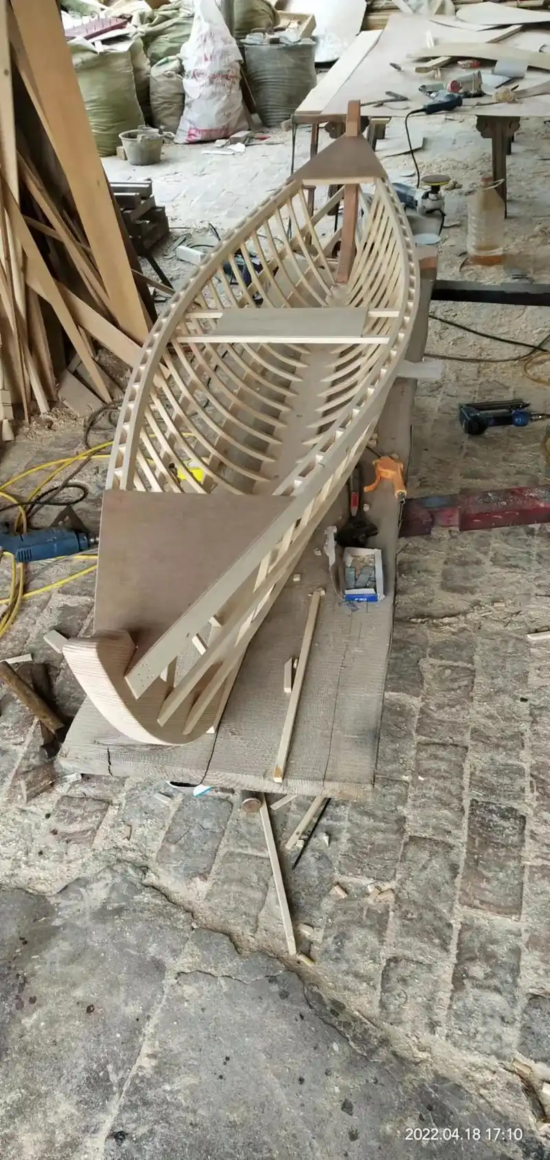 木船厂家 定做欧式景观木船二头尖装饰悬挂龙骨船摄影吊顶道具 - 抖