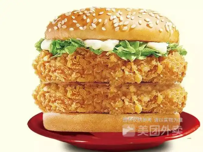 双层鸡腿堡图片