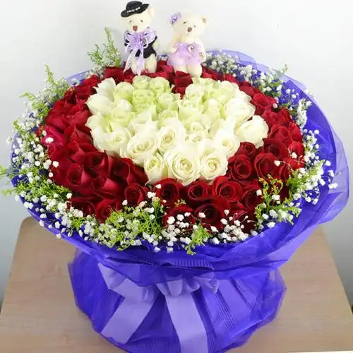 浪漫七夕,双生玫瑰,愿你和最爱的她如影随形,一生一世一双人