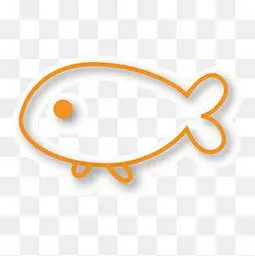 卡通小鱼简笔画-装饰图案免抠素材-社稷网免抠元素图片