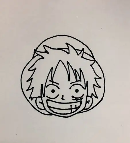 每天一张简笔画蒙奇d路飞内含详细步骤