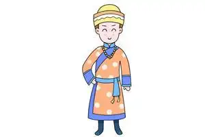 土家族男孩简笔画步骤图