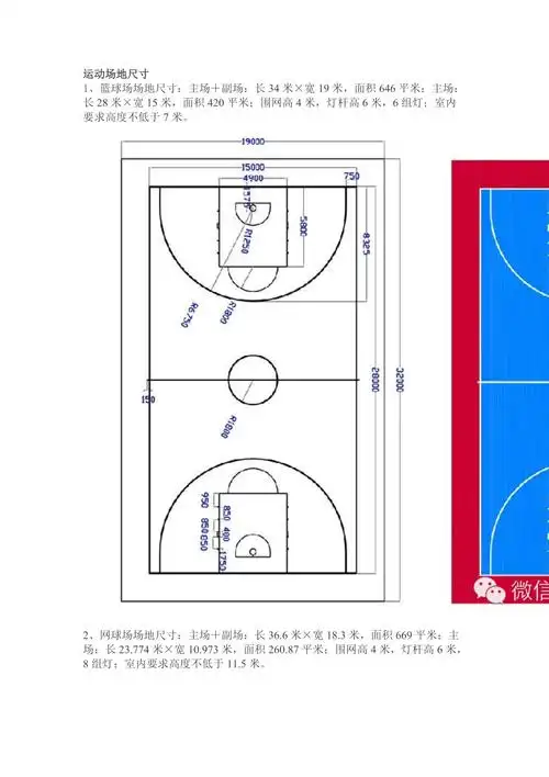 运动场地尺寸规定