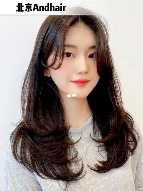 太温柔了中长发烫发韩式造型烫免打理发型