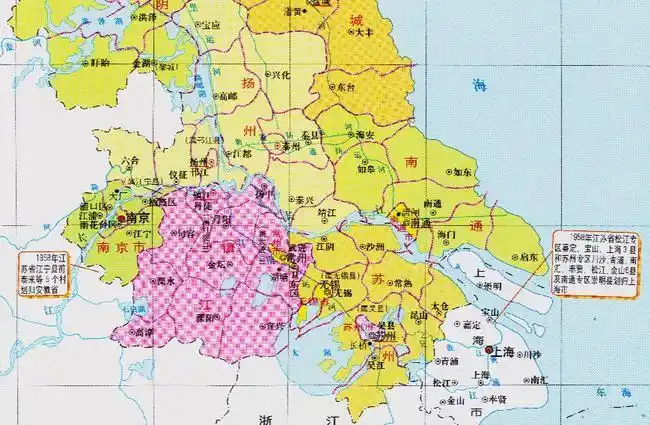 江苏与上海的区划变动江苏省的10个县为何划入了上海市