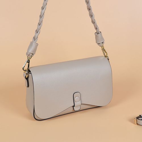 雅格莱诗女包2022新款单肩包2838软皮斜挎腋下包编织肩带简约韩系