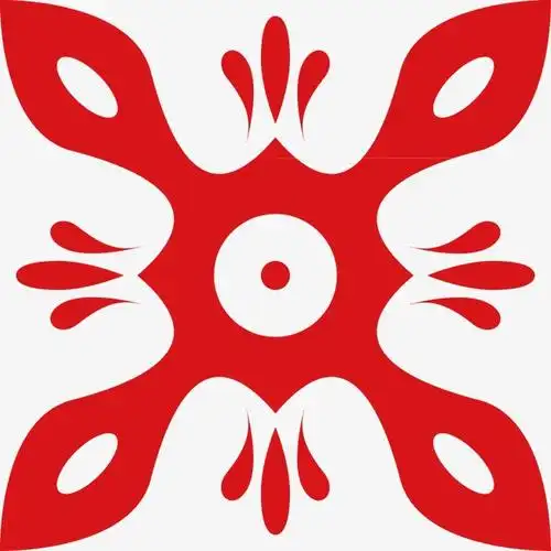 矢量图红色花纹