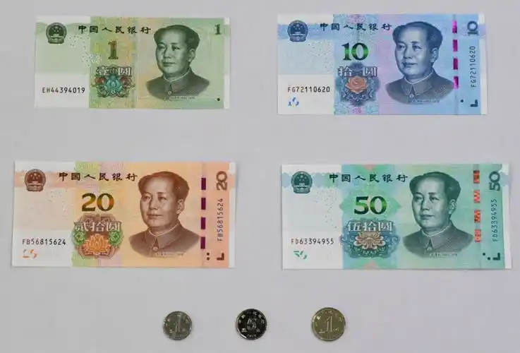 2019年版第五套人民币50元,20元,10元,1元纸币和1元,5角,1角硬币(8月