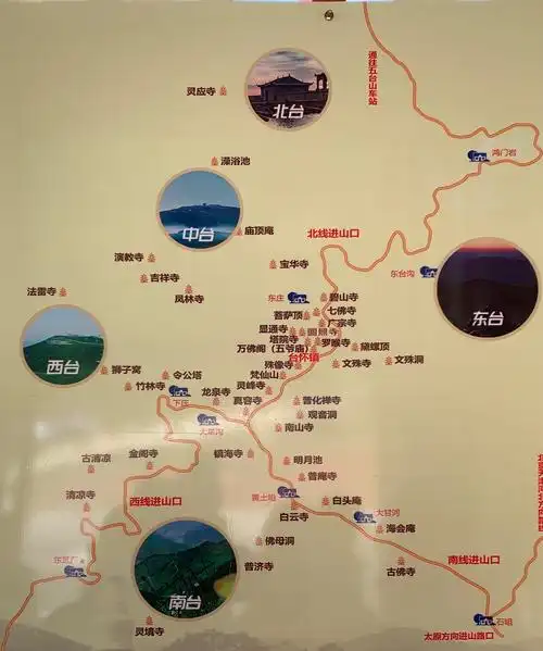 五台山分布图