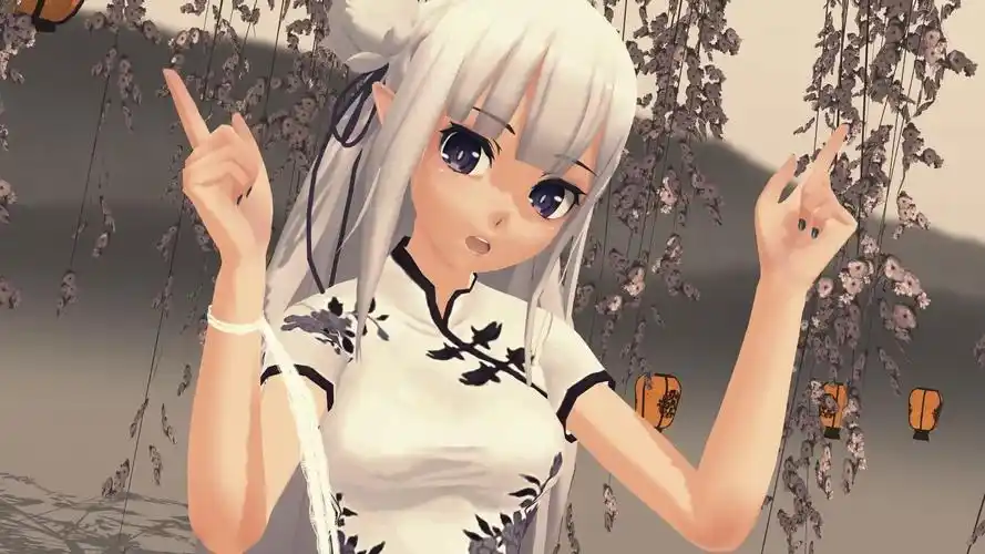 [mmd]桃源恋歌-旗袍艾米莉亚_哔哩哔哩 (゜-゜)つロ 干杯~-bilibili