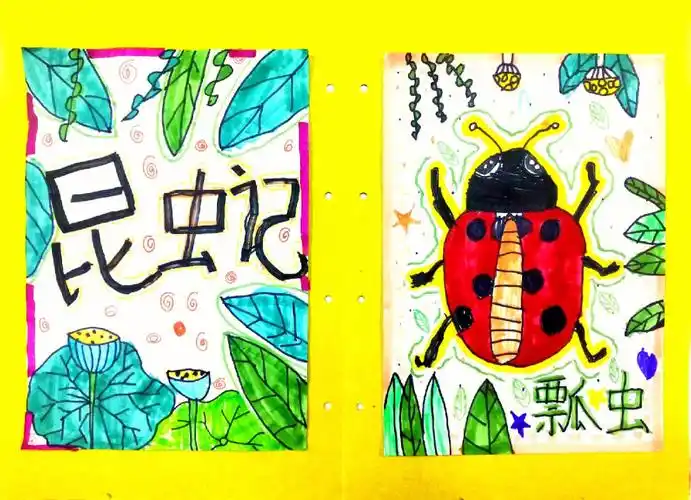 94观察各种昆虫的特点和生活习性,制作昆虫绘本封面