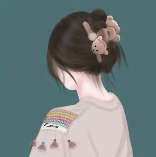 手绘背影头像女生唯美漂亮(手绘头像背影女唯美有气质)-天晟网