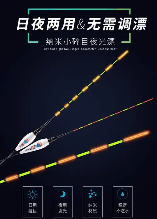 夜光漂高灵敏鲫鱼漂日夜两用超亮无影电子漂夜钓纳米鲤鱼浮漂水 日夜