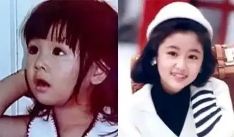 不过,林心如小时候拍照爱给臭脸的表情,这一点女儿和她倒是出奇的相像