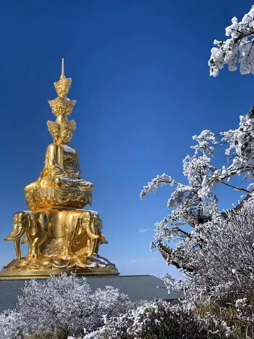 峨眉山金顶风光旖旎超仙气的日出美景