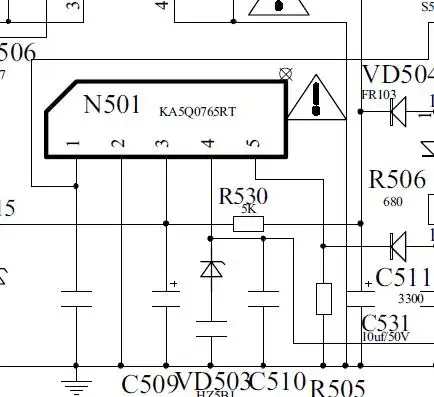 夏华ts2580电源芯片爆炸,己经看不见型号了,请问谁有此机的电源电路图