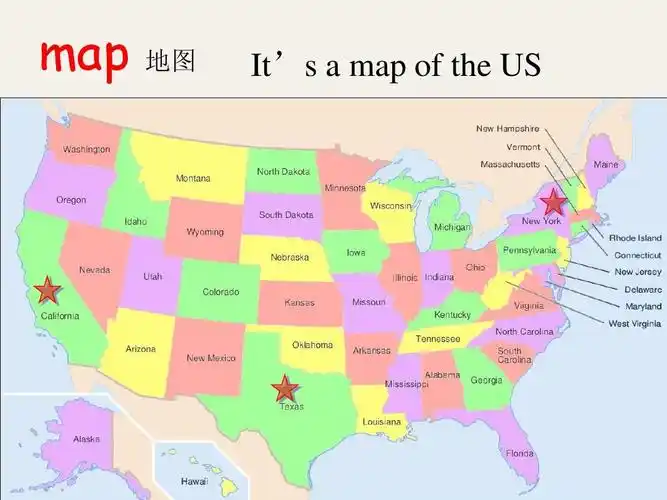 map 地图 its   map of the us