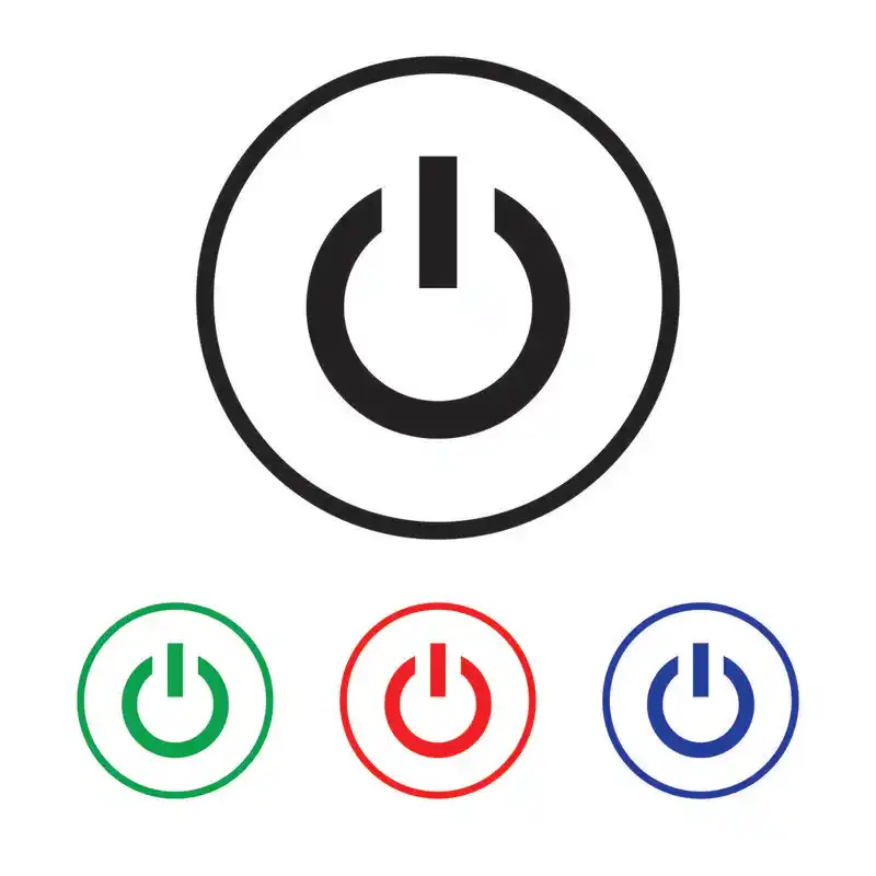 电源图标图与四个颜色变化