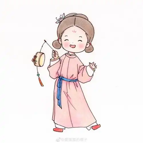 汉服小姑娘简笔画教程