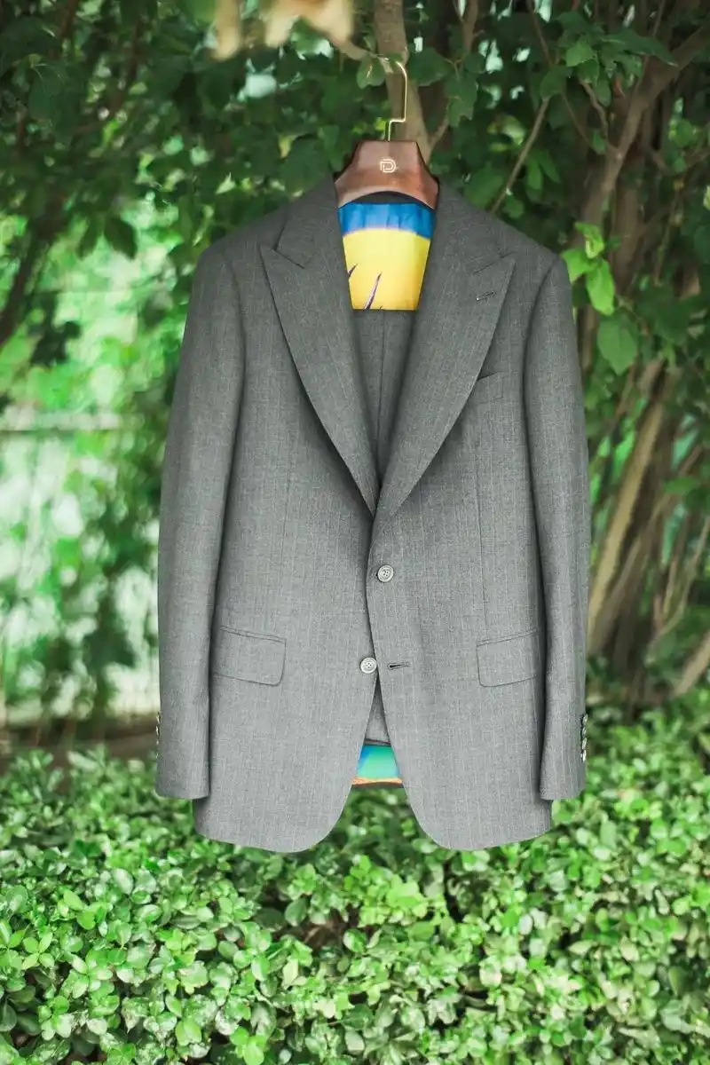 mrdandy灰绿条纹西装|西装定制.7215图片均为@mr.d - 抖音