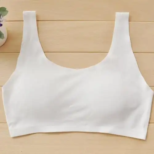 春夏少女初中高中学生内衣无痕无钢圈发育期运动文胸背心式t薄胸