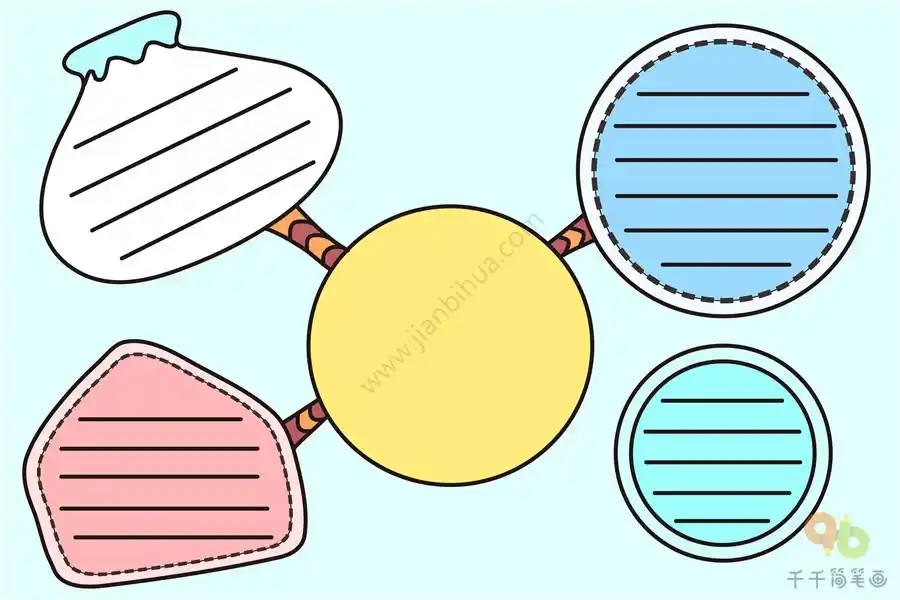 思维导图手抄报模板小学生