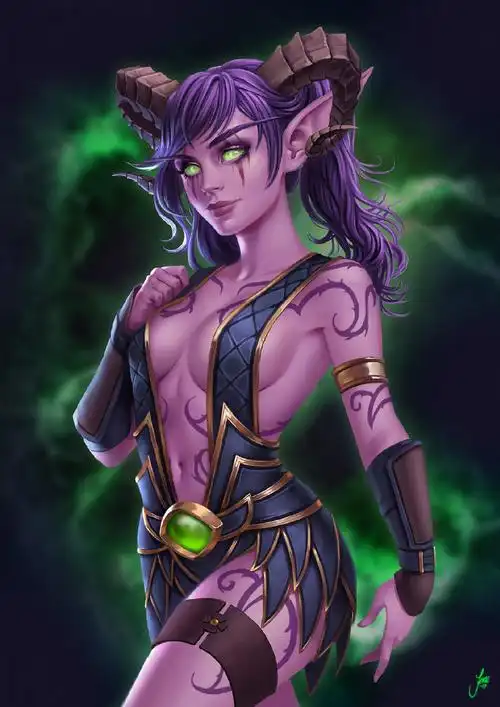 哪儿来的好图 魔兽世界同人恶魔女猎手欣赏