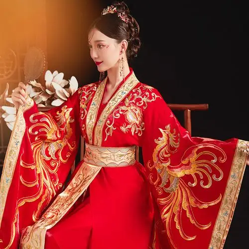 唐黛芬旗舰店的优惠券大全—汉式婚服结婚中式婚礼古代婚纱凤冠霞帔周