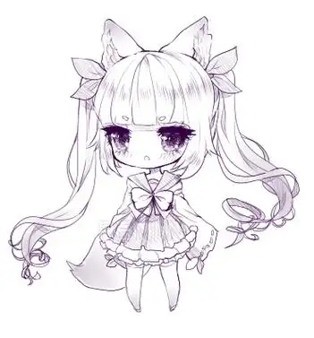 次元女生铅笔画-动漫人物女手绘q版人物简笔画古风人物手绘铅笔画手绘