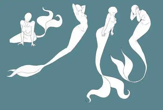 【绘画素材】人鱼的尾巴素材,收藏参考吧_绘画学习班_绘学霸