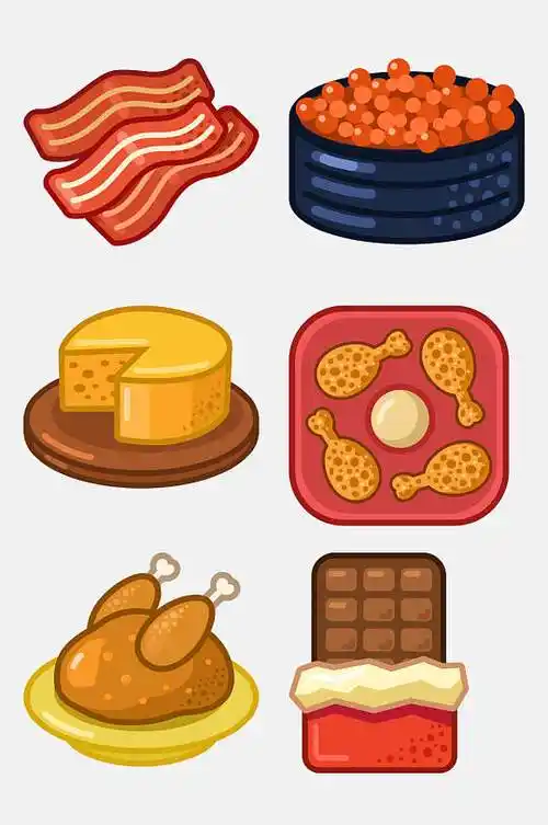 鸡腿卡通食物插画图标免抠素材