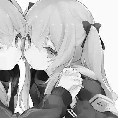 黑白动漫闺蜜头像二人