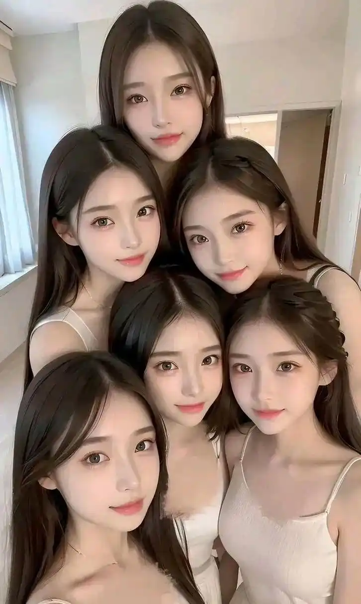 6胞胎姐妹,个个如花似玉,有没有相中的,相中了可以带回家做老婆!