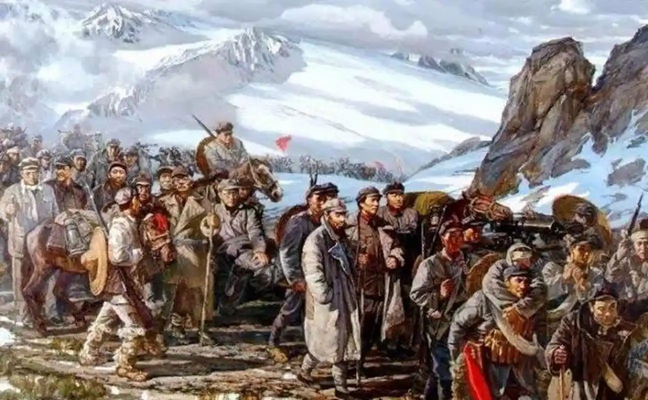 在延安,一个红军干部对史沫特莱说:"如果皓月当空,清风拂面,夜行军