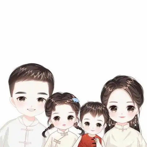 家庭头像一家四口大女儿小儿子 女生头像图片大全 -【爱个性】